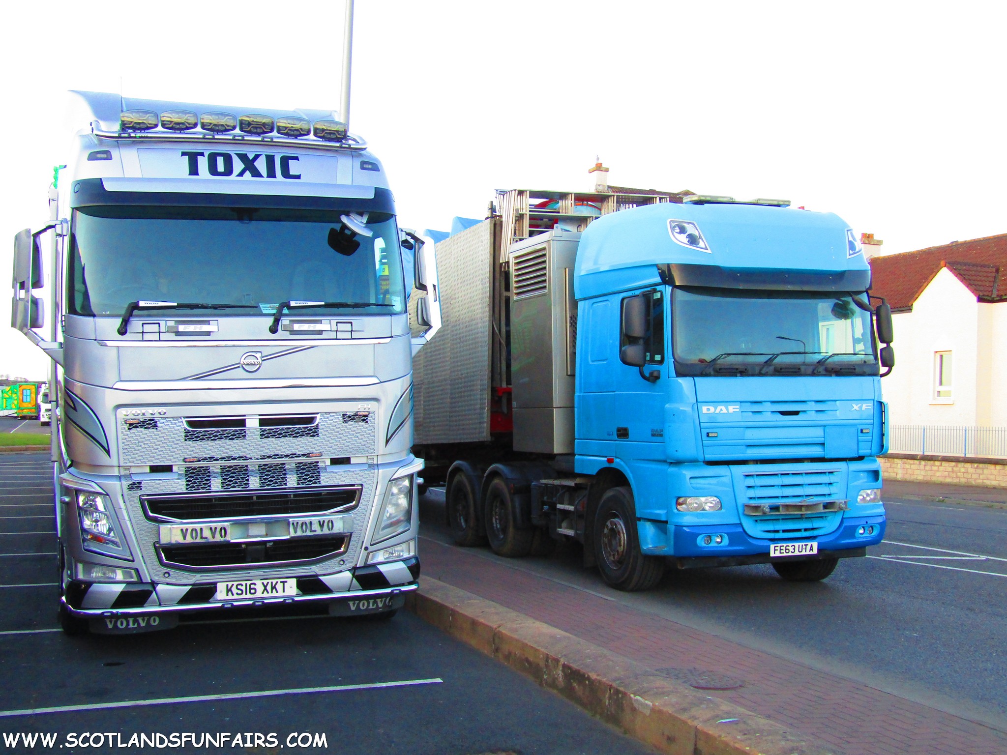 Graham Sedgwicks Volvo & Jamie Clarks DAF